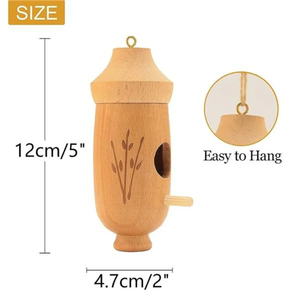 Hummingbird House - Natural Wooden Hummingbird Nesting Houses for Gardening